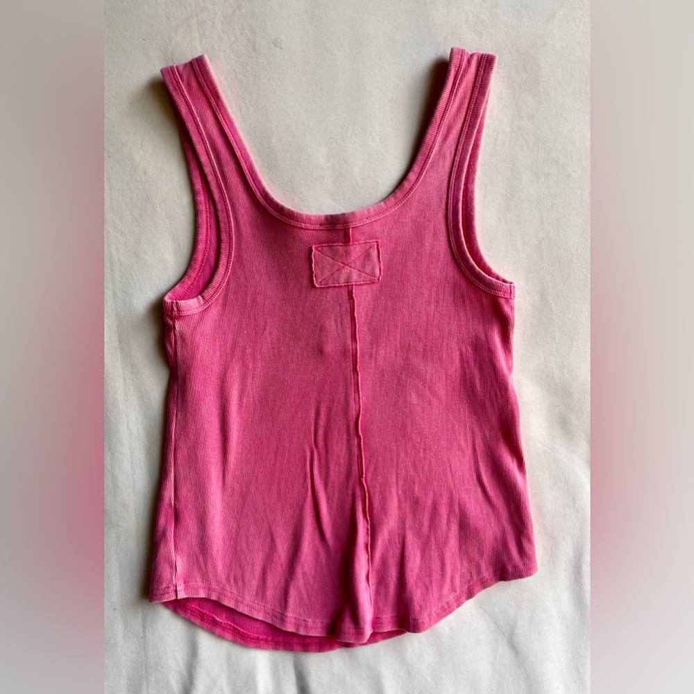 New In Rib Tank Hot Pink - Picture 6 of 7